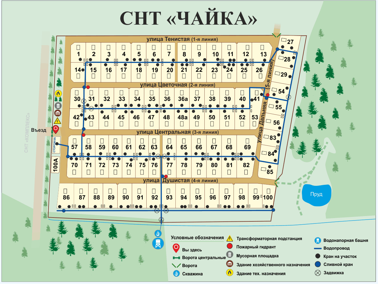 Генеральный план садоводства